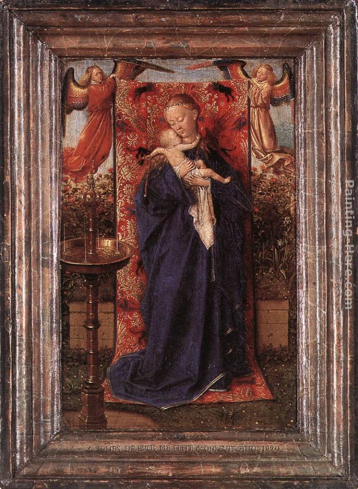 Madonna and Child at the Fountain painting - Jan van Eyck Madonna and Child at the Fountain art painting